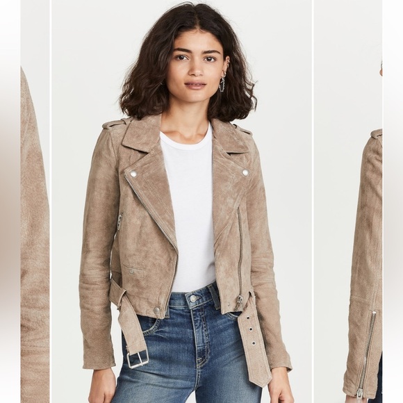BLANKNYC Sand Suede Moto Jacket